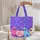 Poodles Heart Sunglasses Crowns 'Your Name' Text Floral Swirls - Poodle Lover Gift Quilted Tote Bag - 5