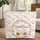 Peaches Honeybees Peach Blossoms Leaves Floral Wreath - Personalized Everyday Gift Quilted Tote Bag - 1