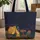 Starlit Night Sky Campfire A-Frame Tent Name Sign - Camping Lover Gift Quilted Tote Bag - 1