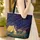 Starlit Night Sky Campfire A-Frame Tent Name Sign - Camping Lover Gift Quilted Tote Bag - 4