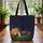 Starlit Night Sky Campfire A-Frame Tent Name Sign - Camping Lover Gift Quilted Tote Bag - 3