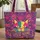 Geometric Lines Cat Face Your Name Ribbon - Everyday Carry Cat Lover Gift Quilted Tote Bag - 1