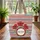 Ruffled Red Poppies Floral Wreath Your Name Navy Star Stripes - Home Decor Gift Quilted Tote Bag - 3