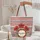 Ruffled Red Poppies Floral Wreath Your Name Navy Star Stripes - Home Decor Gift Quilted Tote Bag - 5