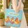 Cartoon Chickens Floral Foliage Personalized Name Cloud - Farm Animal Lover Everyday Quilted Tote Bag - 4