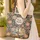 Nuzzling Foxes Poppies Peonies Medallion - Everyday Wildlife Lover Gift Quilted Tote Bag - 4