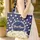 Name Calligraphy Daisies Wreath Golden Swirls - Everyday Floral Lover Gift Quilted Tote Bag - 4