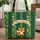 Fox Leprechaun Hat Your Name Text Celtic Knot Shamrock - St. Patrick's Day Gift Quilted Tote Bag - 1