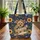 Yorkshire Terrier Dog Sunflowers Marigolds Cosmos Berry Foliage Ribbon - Dog Lover Gift Quilted Tote Bag - 3