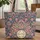 Lush Floral Botanical Paisley Medallion Wreath - Boho Lifestyle Gift Quilted Tote Bag - 1