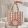 Indian Flower Medallion Wreath with Personalized Name - Everyday Gift Quilted Tote Bag - 5