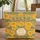 Personalized Marigold Flowers Green Leaves Bouquet - Home Decor Gift Quilted Tote Bag - 1