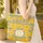 Personalized Marigold Flowers Green Leaves Bouquet - Home Decor Gift Quilted Tote Bag - 4