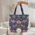 Ornate Indian Floral Blooms Name - Everyday Personalized Gift Quilted Tote Bag - 5