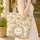 Personalized Name Daisy & Leaf Wreath - Floral Everyday Lifestyle Gift Quilted Tote Bag - 4