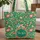 Adorable Birds Flowering Vines Personalized Name - Everyday Tote Bird Lover Gift Quilted Tote Bag - 1