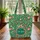 Adorable Birds Flowering Vines Personalized Name - Everyday Tote Bird Lover Gift Quilted Tote Bag - 3