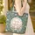 Deer Pine Tree Forest Wildflower Floral Wreath Mountains Berries - Outdoor Wildlife Lover Gift Quilted Tote Bag - 4