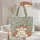 Baby Foxes Nuzzling Wildflower Wreath Oak Leaves Acorns - Wildlife Lover Gift for Fox Lovers Quilted Tote Bag - 5