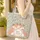 Baby Foxes Nuzzling Wildflower Wreath Oak Leaves Acorns - Wildlife Lover Gift for Fox Lovers Quilted Tote Bag - 4