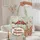 Cardinal Birds Rustic Branch Floral Wreath Elegant Swirls Your Name - Wildlife Lover Gift Quilted Tote Bag - 5