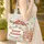 Cardinal Birds Rustic Branch Floral Wreath Elegant Swirls Your Name - Wildlife Lover Gift Quilted Tote Bag - 4