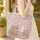 Personalized Bear Cub Campfire Wildflowers - Rustic Wooden Sign Nature Lover Gift Quilted Tote Bag - 4