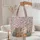 Personalized Bear Cub Campfire Wildflowers - Rustic Wooden Sign Nature Lover Gift Quilted Tote Bag - 5
