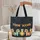 Five Horses Name Flags Leaf Shapes - Horse Lover Everyday Tote Gift for Girl Quilted Tote Bag - 5
