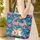 Fennec Fox Bunny Nuzzling Desert Floral Wreath - Wildlife Lover Gift Quilted Tote Bag - 4