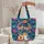 Fennec Fox Bunny Nuzzling Desert Floral Wreath - Wildlife Lover Gift Quilted Tote Bag - 5