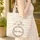 Blush Roses Golden Musical Staves Nuzzling Bunnies Personalized Name - Everyday Carry Gift Quilted Tote Bag - 4
