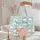 Pink Pig Daisy Buttercups Clouds Wildflowers Floral Wreath - Everyday Tote for Animal Lover Quilted Tote Bag - 5