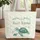 Ocean Waves Sea Turtle Baby Starfish Seaweed Shells - Everyday Tote Wildlife Lover Gift Quilted Tote Bag - 1