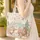 Vintage Pastel Camper Van Wildflowers - Road Trip Adventure Gift for Camper Lover Quilted Tote Bag - 4