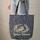 Robin Bird White Lily of the Valley Bell Flowers Swirling Vines - Nature Lover Gift Quilted Tote Bag - 6