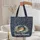 Robin Bird White Lily of the Valley Bell Flowers Swirling Vines - Nature Lover Gift Quilted Tote Bag - 5