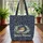 Robin Bird White Lily of the Valley Bell Flowers Swirling Vines - Nature Lover Gift Quilted Tote Bag - 3