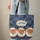 Cartoon Sheep Bow Tie Cloud Speech Bubble Denim Patchwork - Sheep Lover Gift Quilted Tote Bag - 6