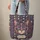 Patriotic Cat Face Red White Blue Flowers Personalized Independence Day Gift Quilted Tote Bag - 6
