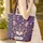 Patriotic Cat Face Red White Blue Flowers Personalized Independence Day Gift Quilted Tote Bag - 4