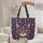 Patriotic Cat Face Red White Blue Flowers Personalized Independence Day Gift Quilted Tote Bag - 5