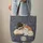 Four Cats Botanical Personalized Name Floral - Pet Lover Everyday Carry Gift Quilted Tote Bag - 6