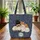 Four Cats Botanical Personalized Name Floral - Pet Lover Everyday Carry Gift Quilted Tote Bag - 3