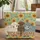 Smiling Sunflowers Three Sheep - Nursery Room Decor Gift for Baby Quilted Tote Bag - 1