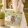 Smiling Sunflowers Three Sheep - Nursery Room Decor Gift for Baby Quilted Tote Bag - 4