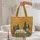 Rustic Camper Scarecrow Wheat Wildflower Autumn Leaves Farmhouse Decor Quilted Tote Bag - 5