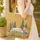 Rustic Camper Scarecrow Wheat Wildflower Autumn Leaves Farmhouse Decor Quilted Tote Bag - 4