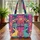 Bunnies Butterflies Flowers Leaves Storybook Patchwork Quilt - Nursery Gift for Baby Shower Quilted Tote Bag - 3