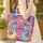 Bunnies Butterflies Flowers Leaves Storybook Patchwork Quilt - Nursery Gift for Baby Shower Quilted Tote Bag - 4